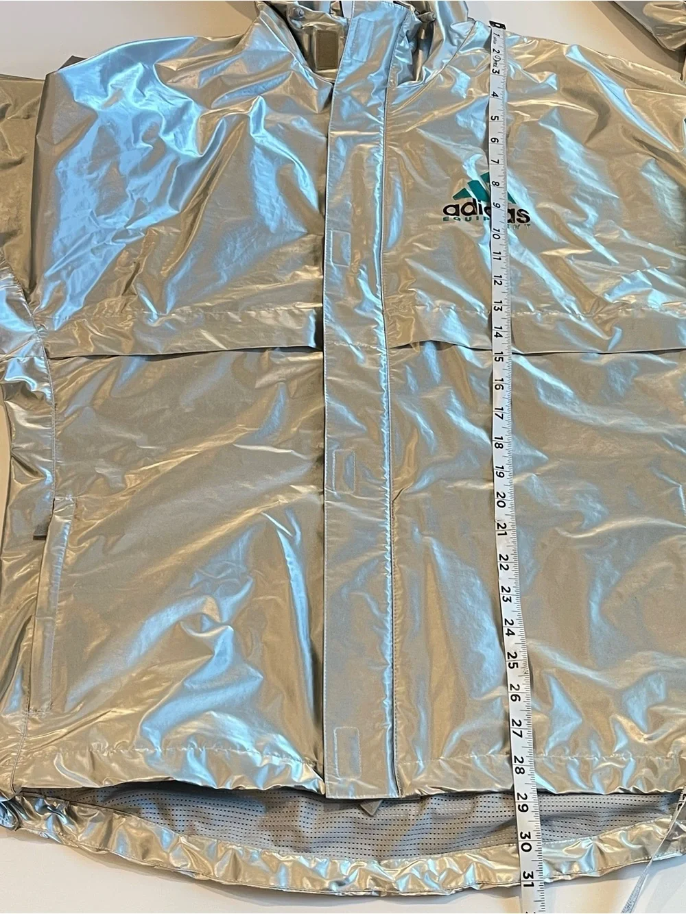 adidas EQT Metallic Windbreaker Mens Silver Jacket